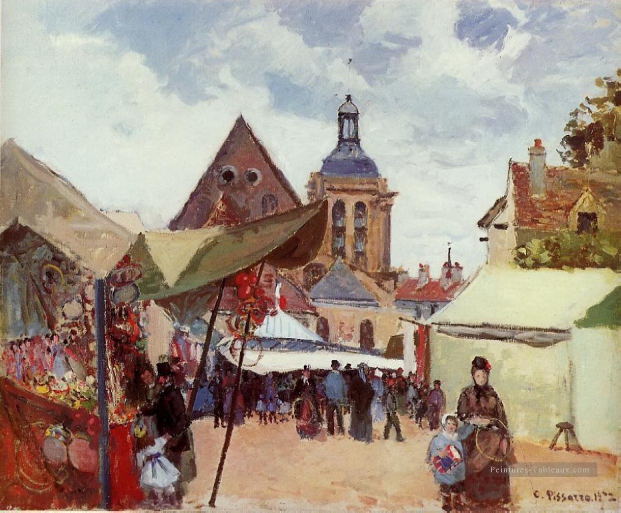 septembre fete pontoise 1872 Camille Pissarro Peintures à l'huile